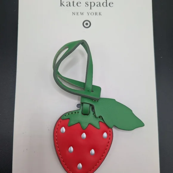 Kate Spade x Target Strawberry Bag Charm Keychain - Picture 7 of 7